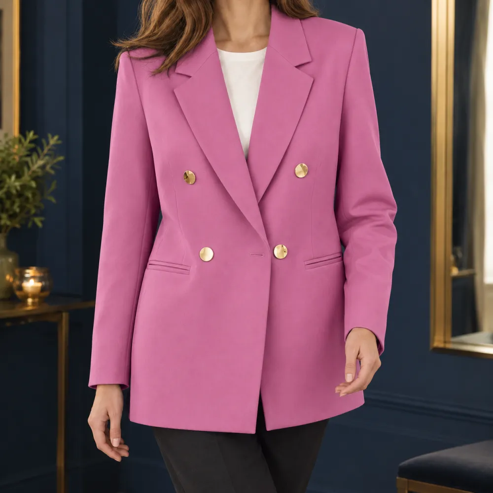 Tailored Double-Breasted Blazer