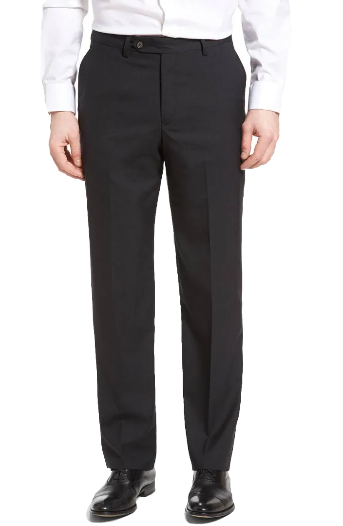 Classic Gabardine Tropical Weave Performance Flat Front Pleated Front Trousers