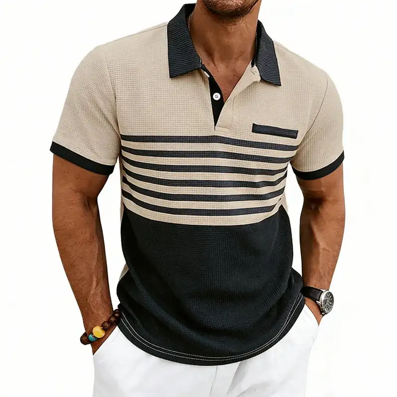 Jacquard Cotton Polo Shirt
