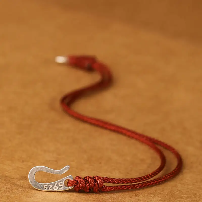 Sterling Silver Hook Design String Bracelet