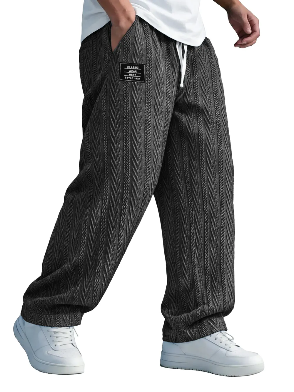 Everyday Jacquard Pull On Trousers