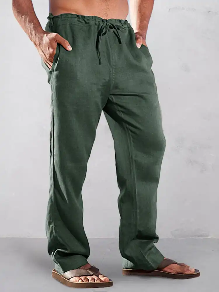 High Waist Linen Pants
