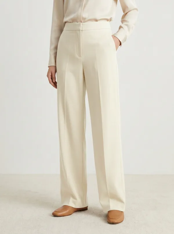 Tailored Silhouette Tailored Wide-Leg Trousers