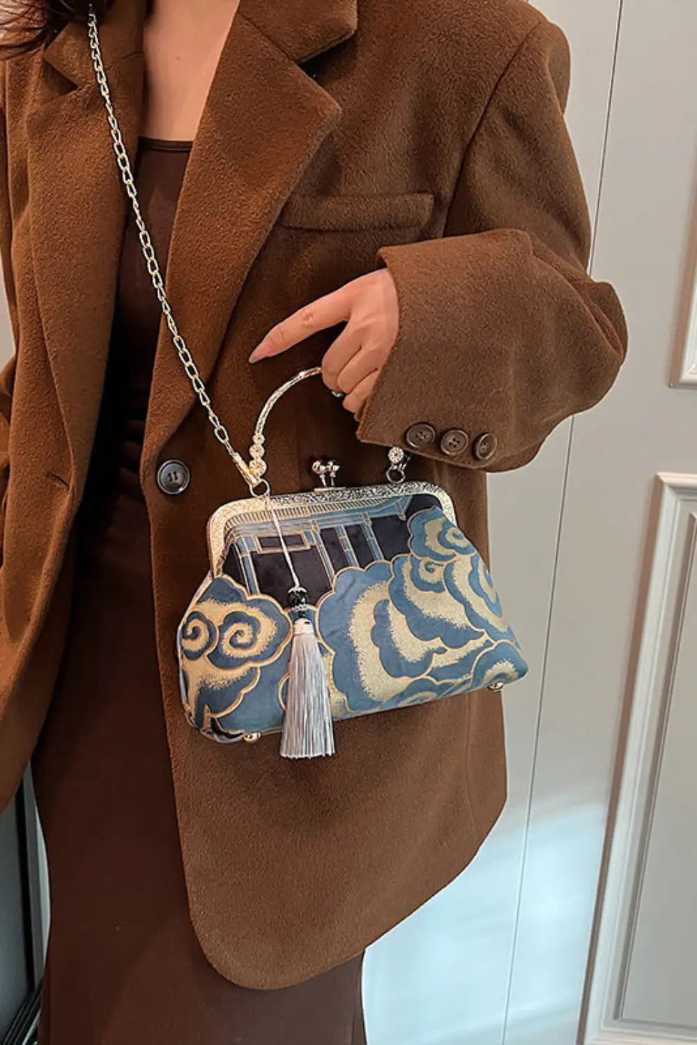 Xiangyun-Colored Polyester Handbag Horizontal Square Daily
