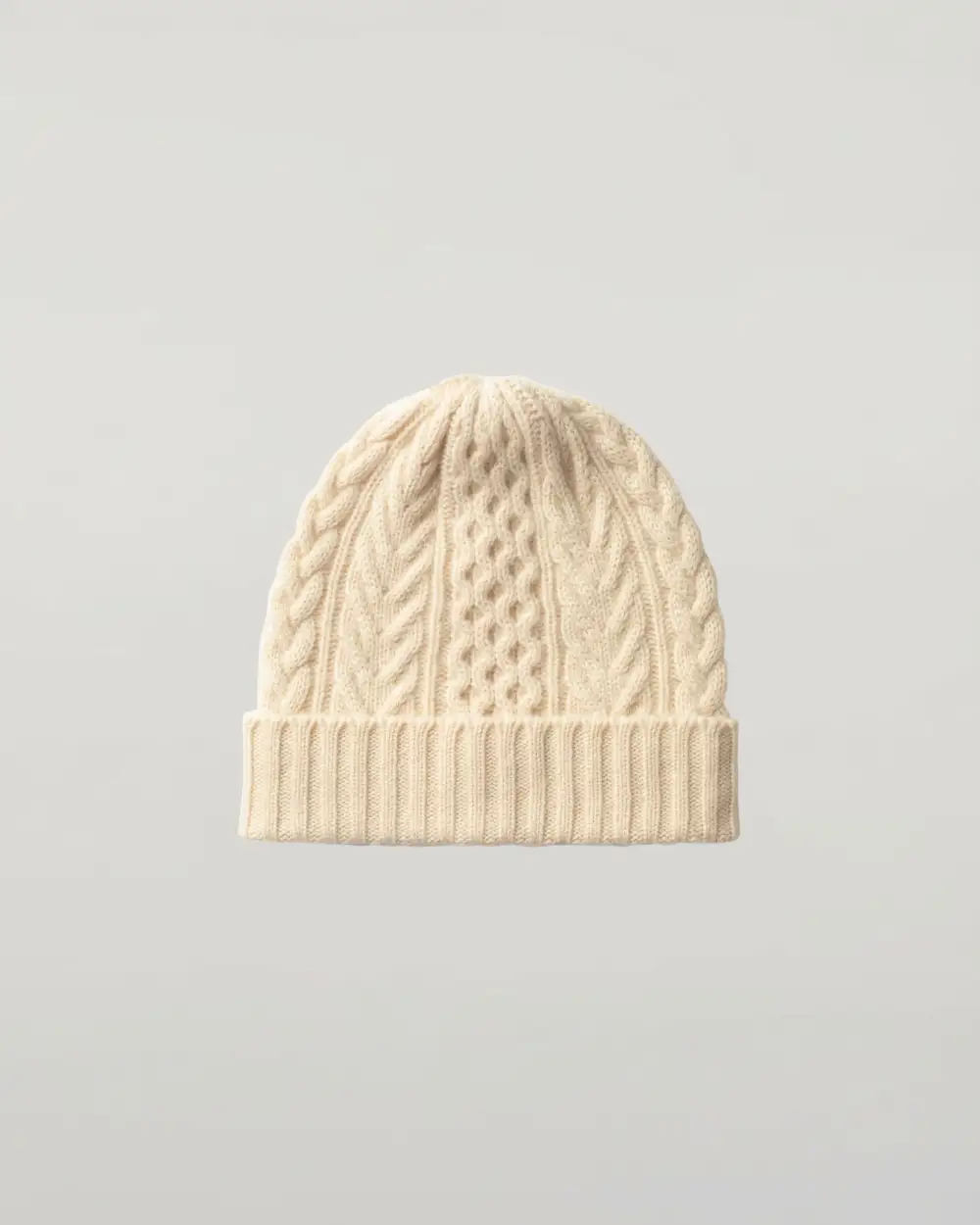 Women's Aran Knit Cashmere Beanie