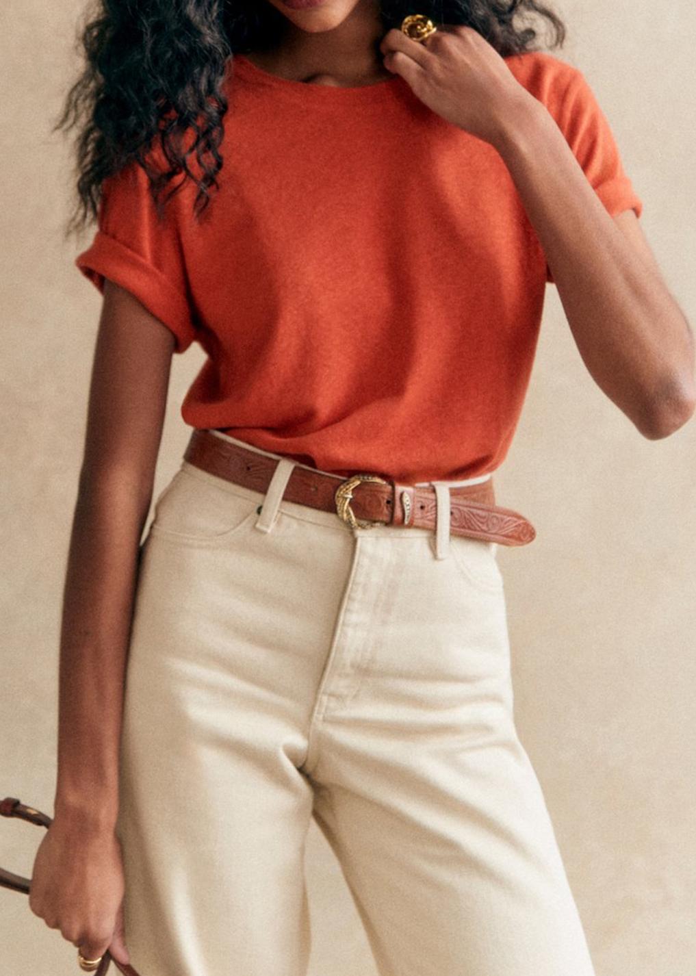 Cotton And Linen Loose Short-Sleeved T-Shirt