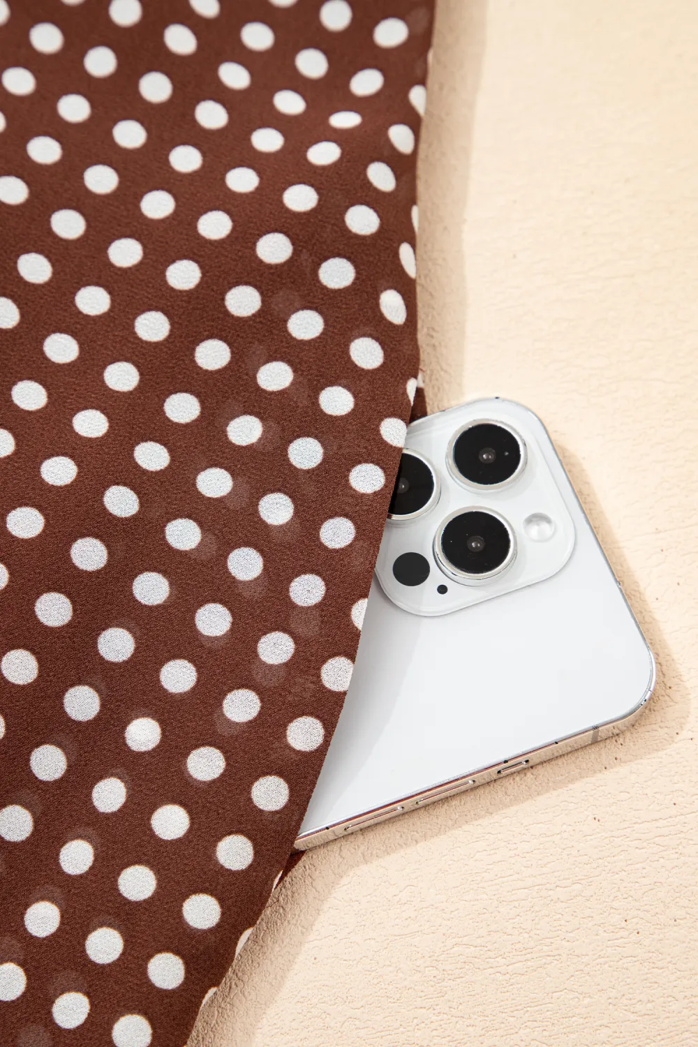 Brown Polka Dot Tiered Maxi Dress