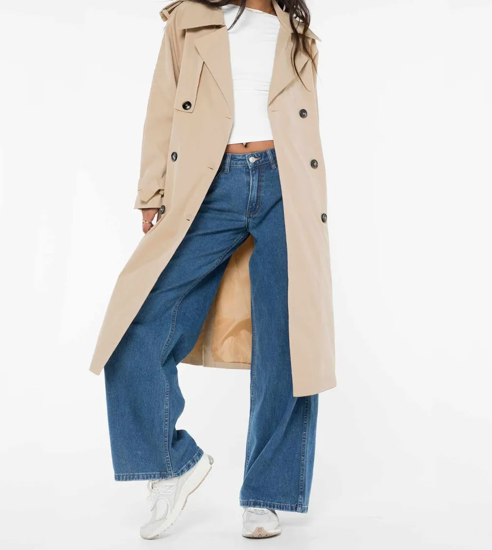 Beige Belted Trench Coat