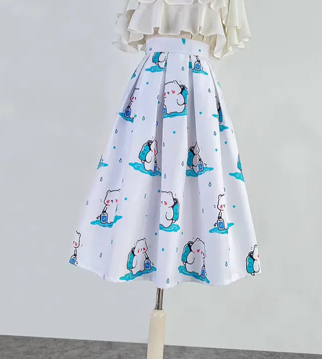Bear Motif Skirt