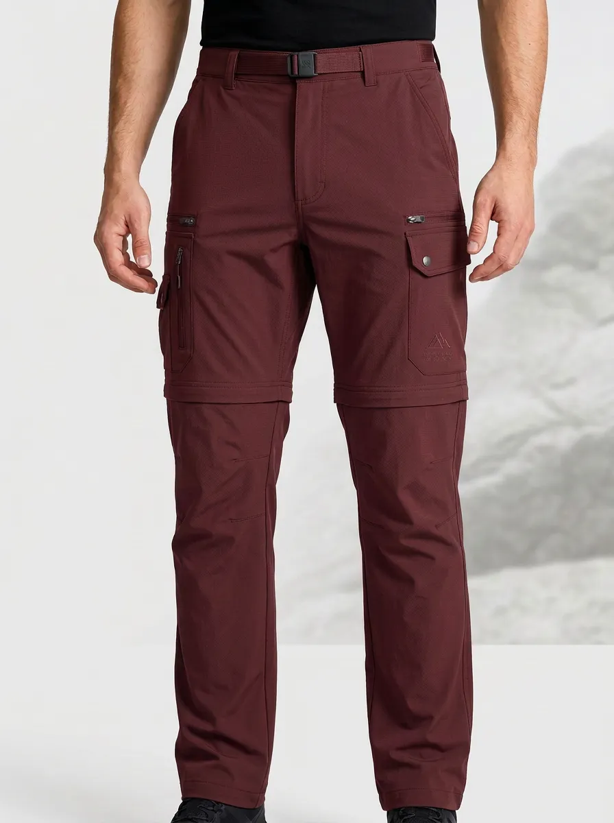 Men's Expedition Utility Mountain Graphic Waterproof Zip Tactical Cargo Pants