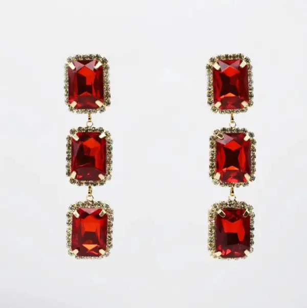 Refined Crystal Accent Statement Earrings