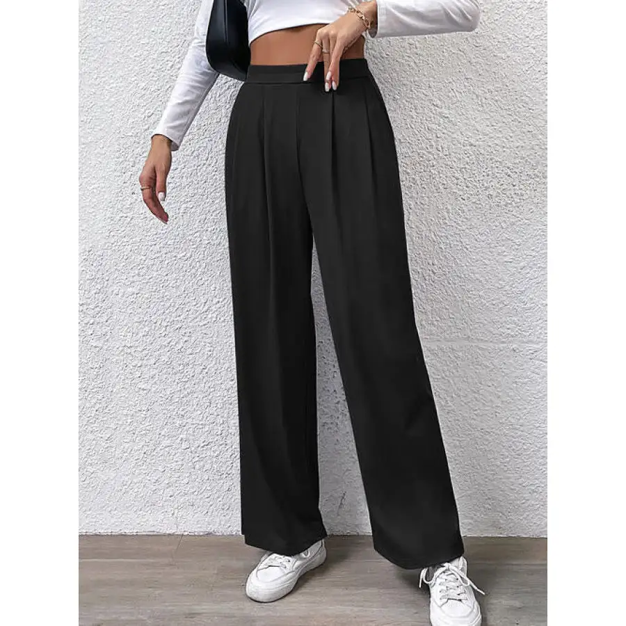 High Waist Straight Pants