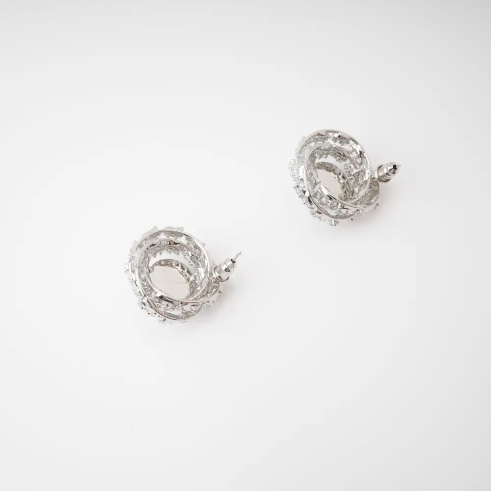 crystal-embellished faux-pearl earrings