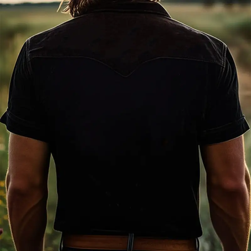 Camp Collar Woven Embroidered Shirt