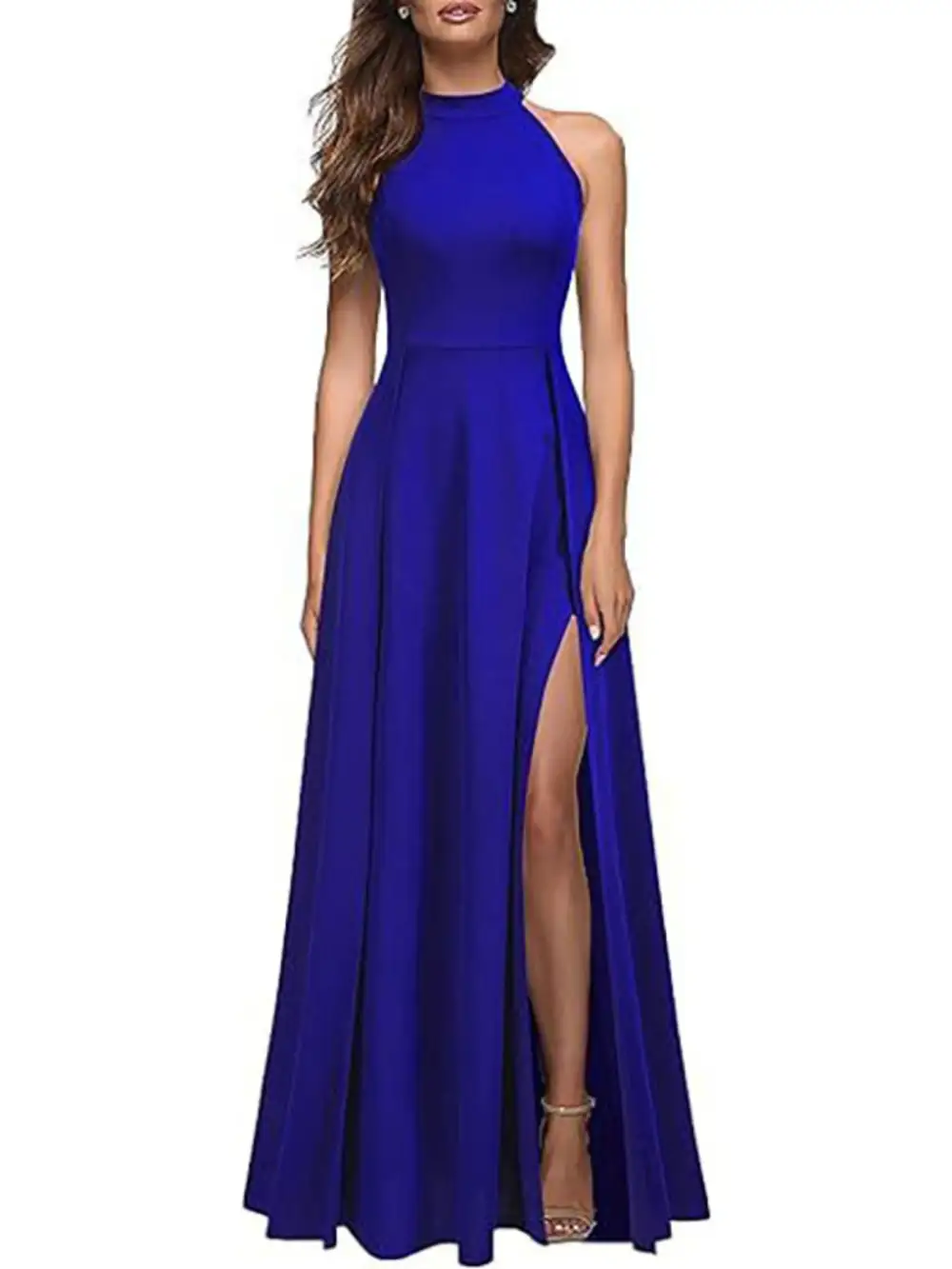 Slit Sleeveless Maxi Dress