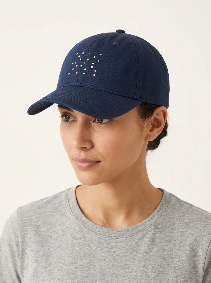Unisex Polka-Dot Graphic Curved-Brim Baseball Cap