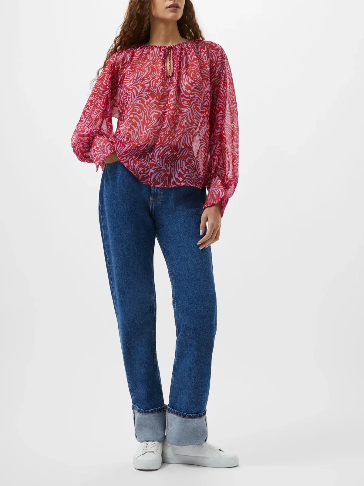 Breathable Printed Chiffon Ladies Top
