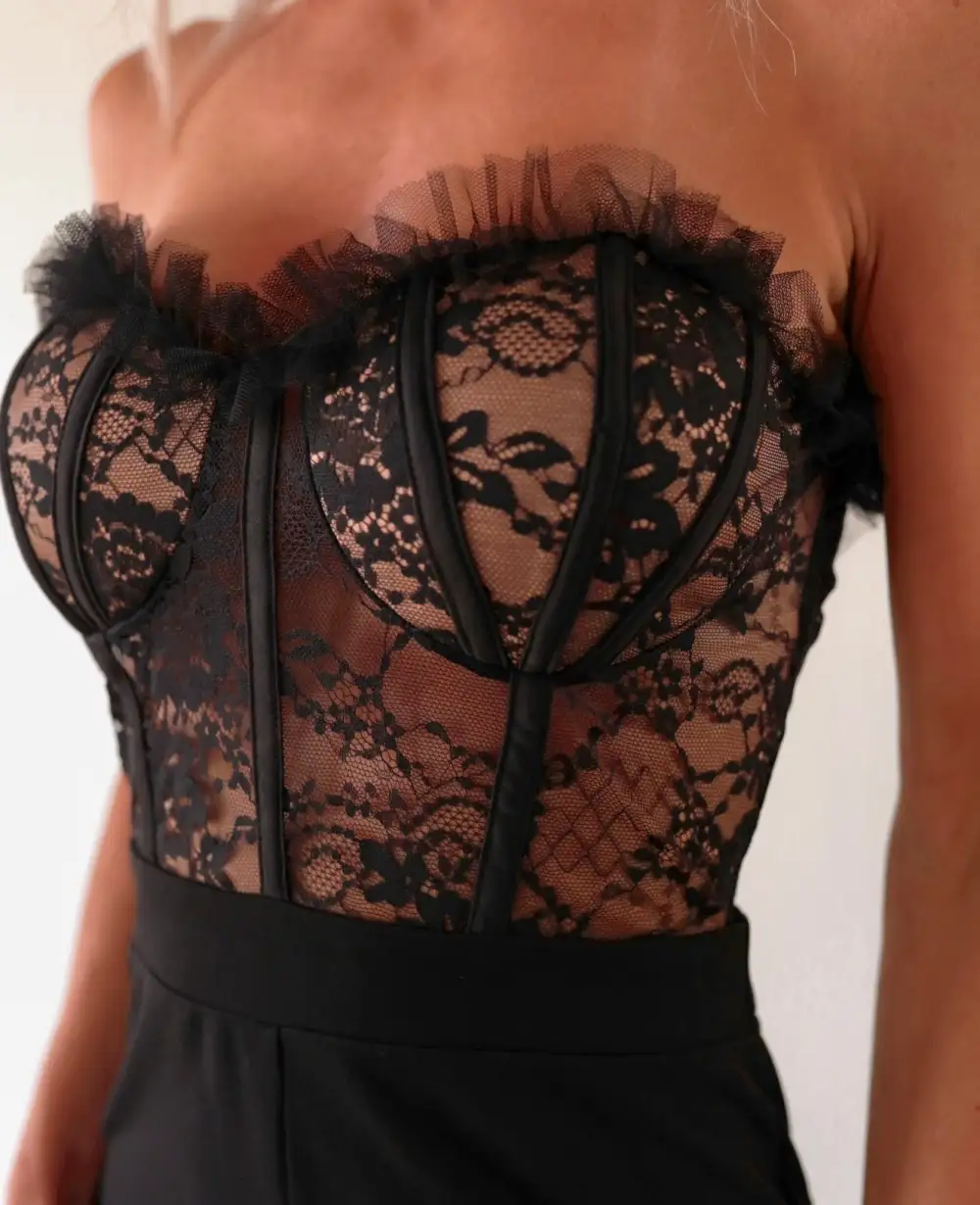 Enchanted Lace Bustier Jumpsuit