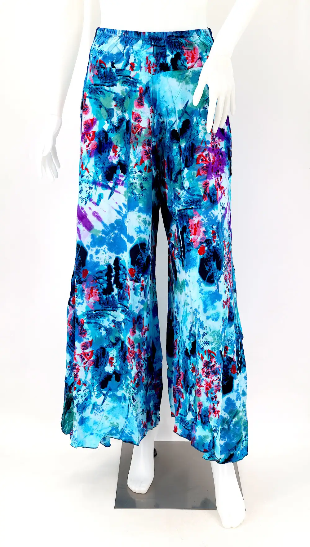 Women's Easy Fit Palazzo Wide Leg Patchwork Pants