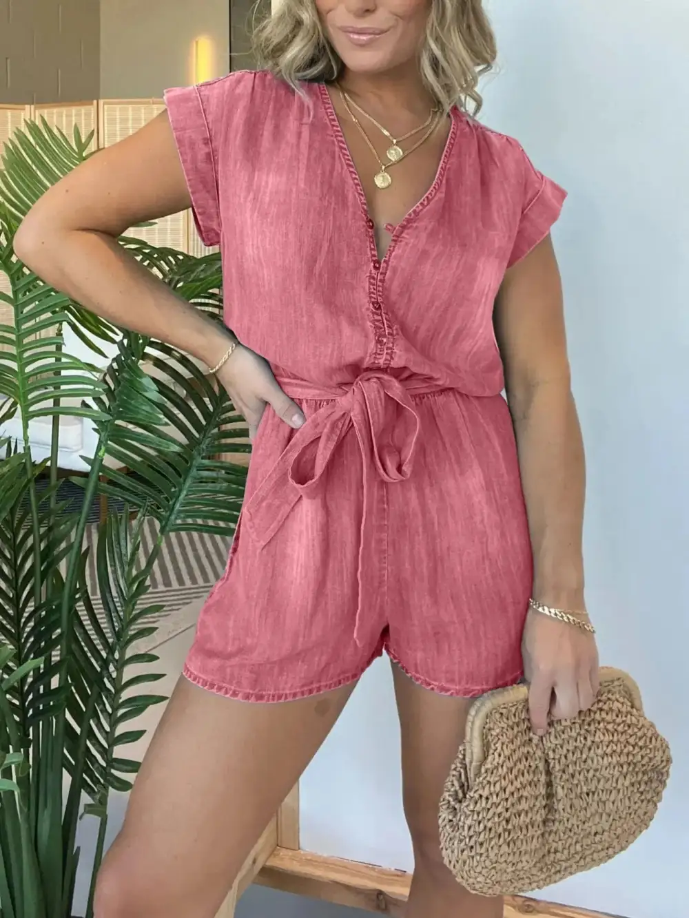 Everyday Denim Jumpsuit Romper