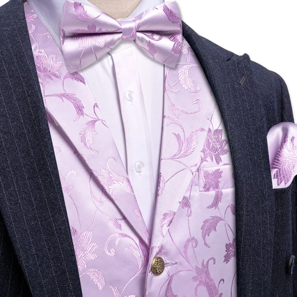 Paisley Floral Silk Vest Set