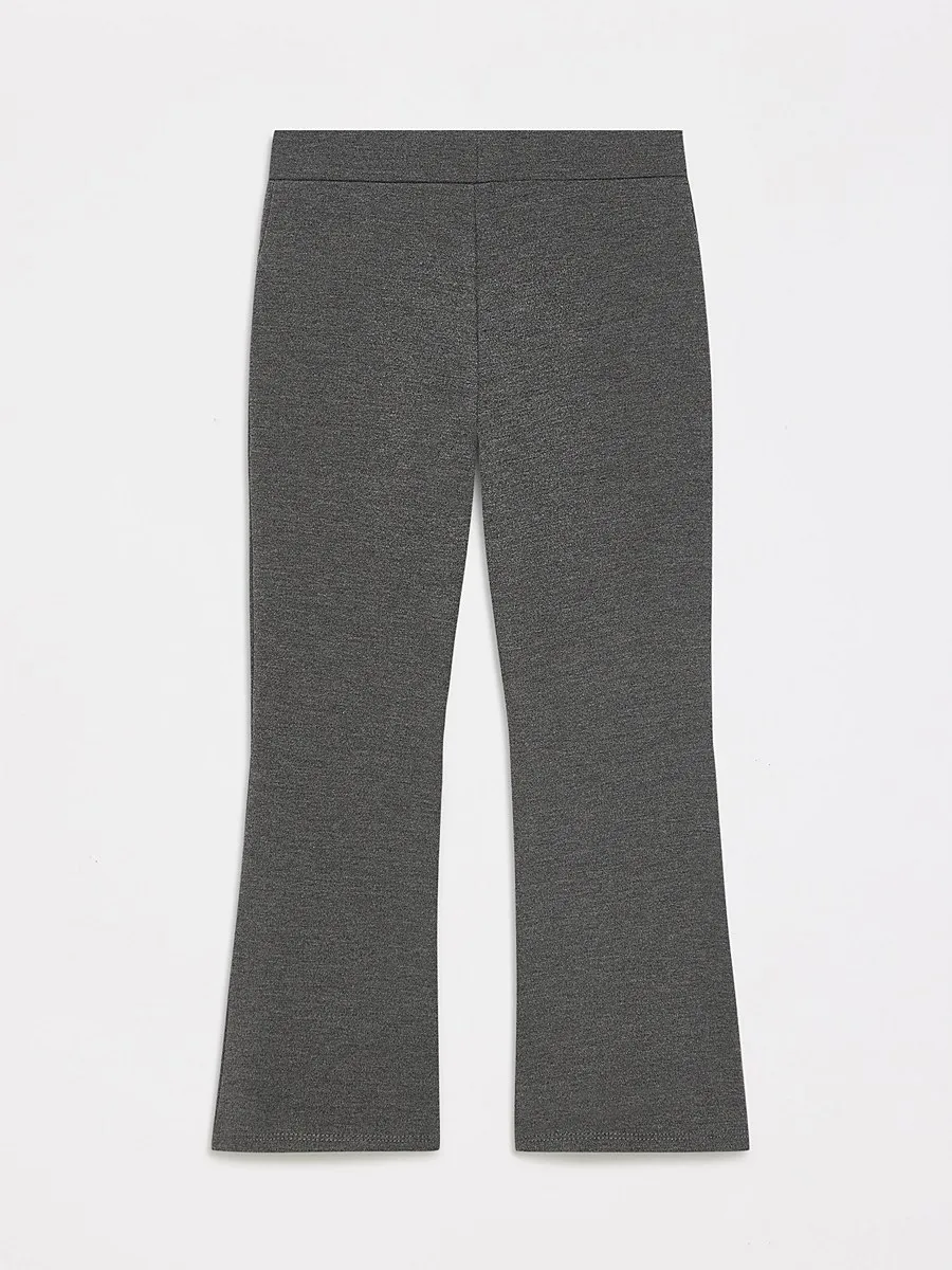 Black Kick Flare Girls School Trousers 2 Pack