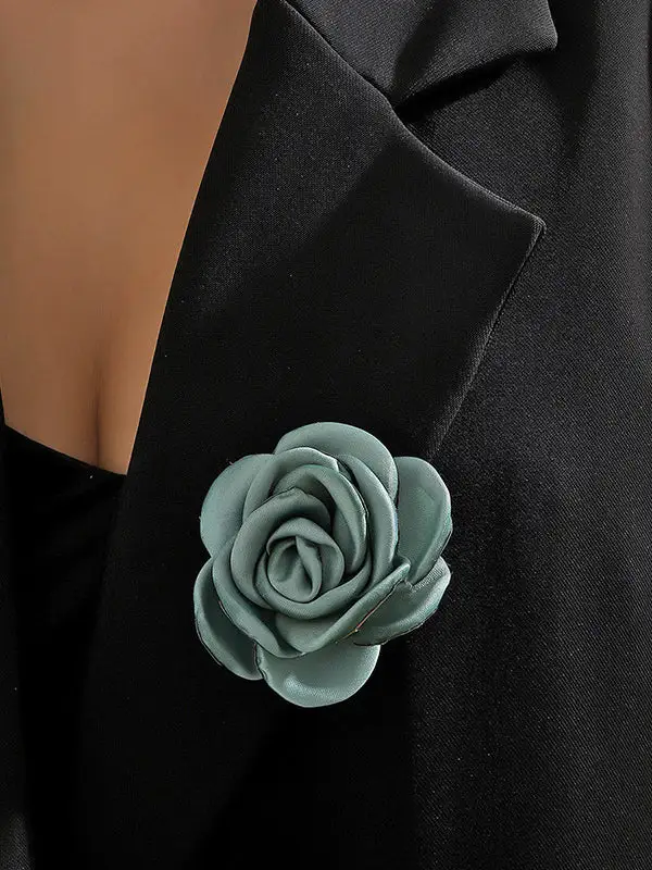 Solid Tone Floral Brooch