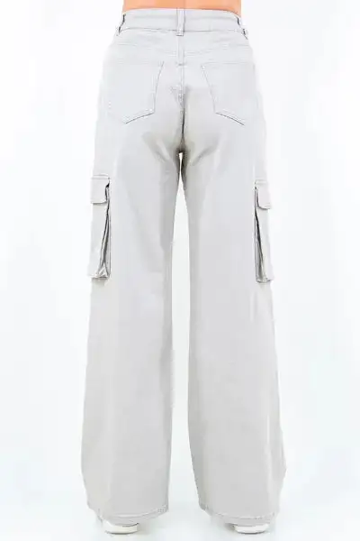 Bazi Drawstring Wide Leg Cargo Plus Pants