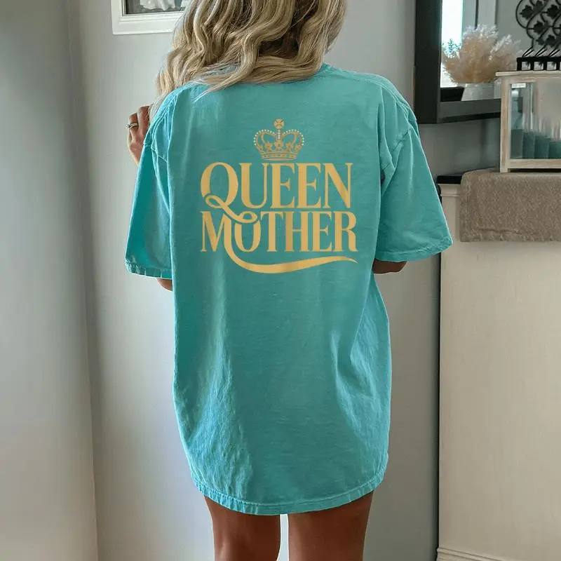 Elegant Queen Mother For Women Women's Oversized Comfort T-Shirt Back Print