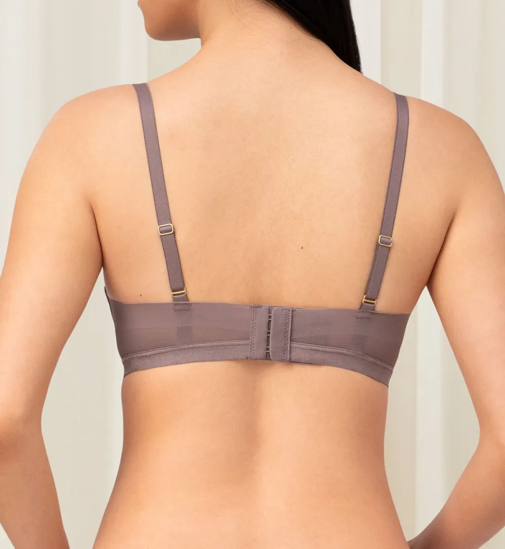 Women's Flexible-Fit Wired Push-Up Mesh Lightweight Breathable Bra