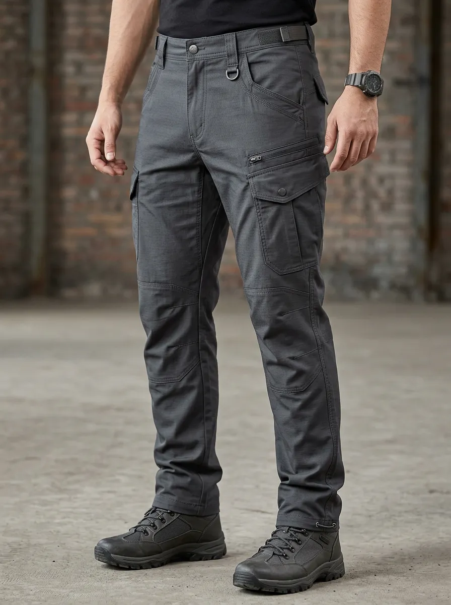 Men's Workday Workwear Multi-Pocket Cargo Pants