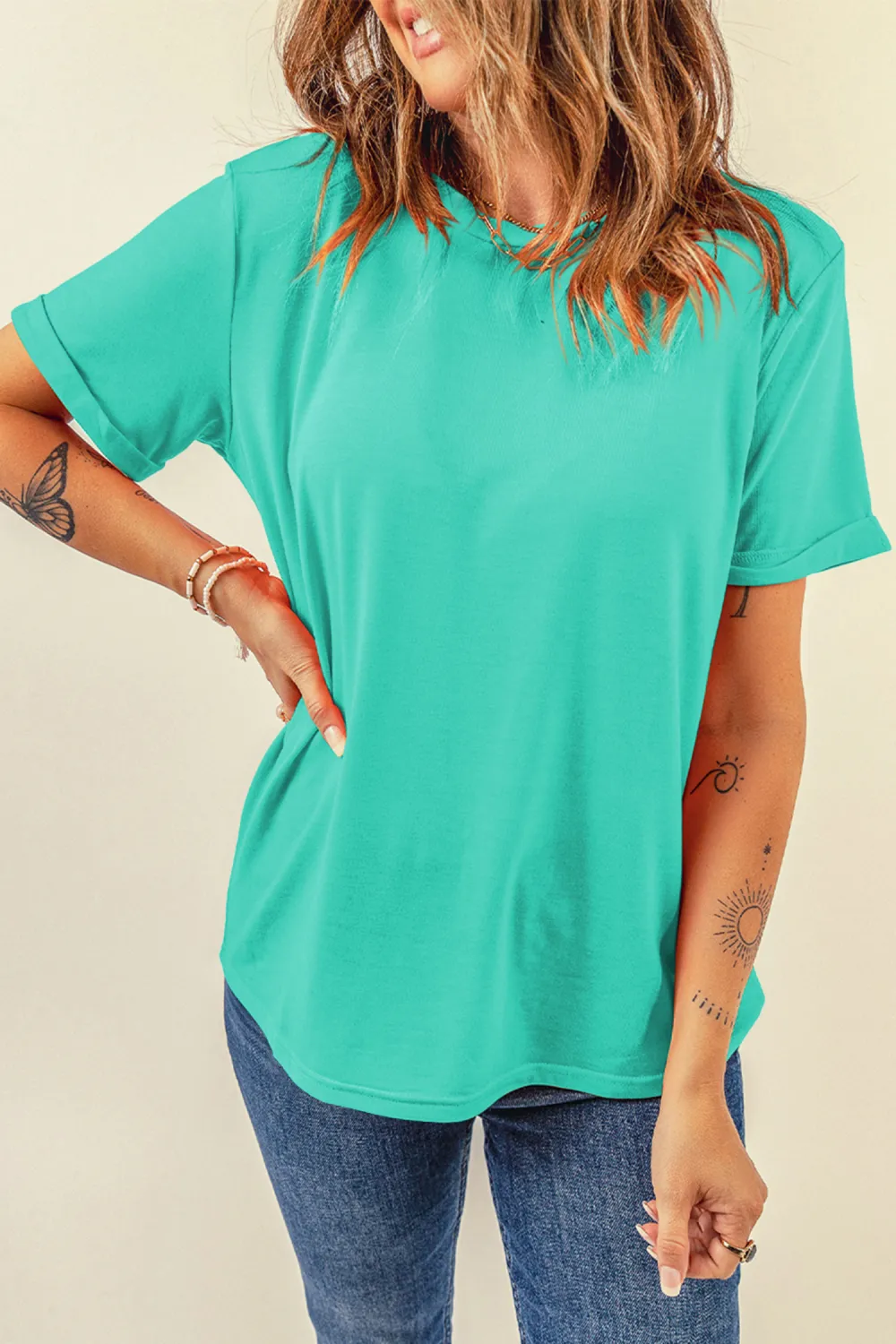 Mint Green Crew Neck Tee