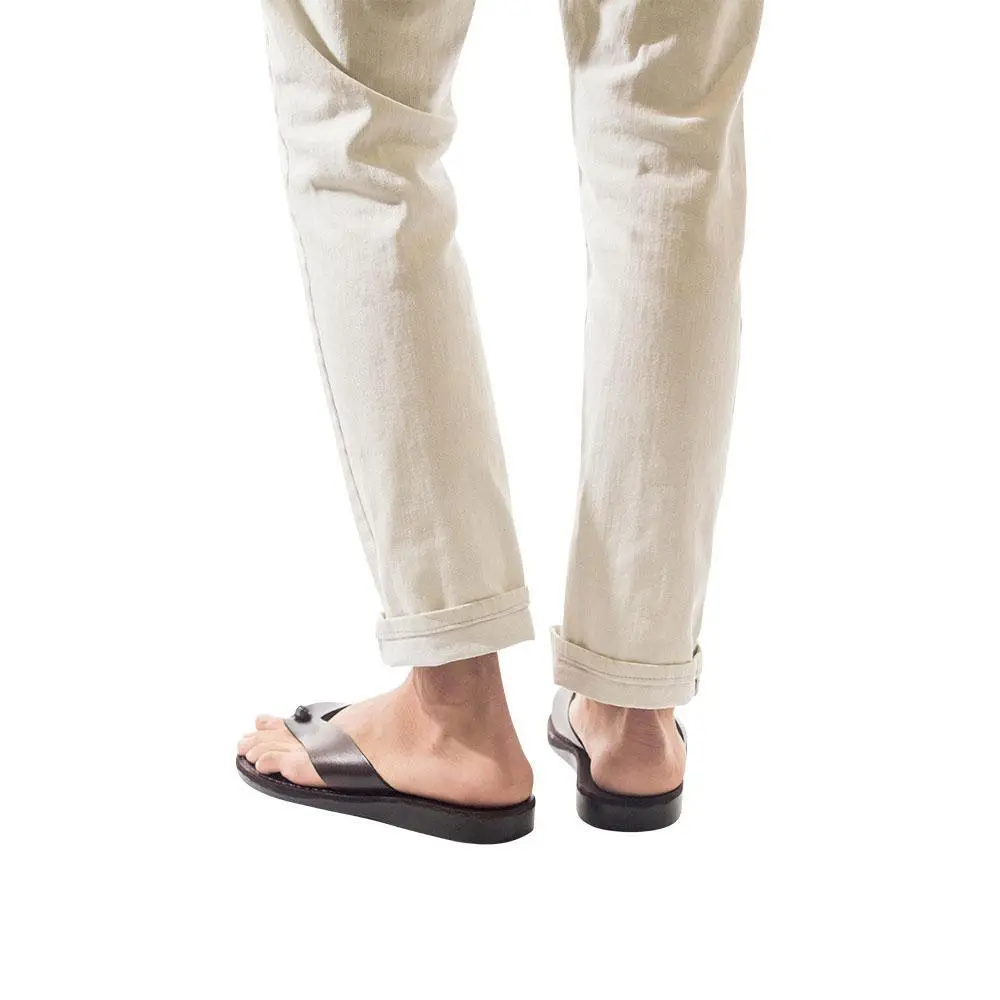 Refined Leather Flip Flop Sandals