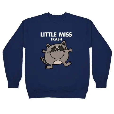 Textured Raccoon Crewneck Sweatshirt