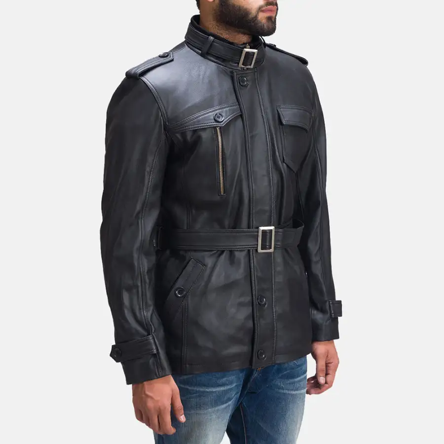 Men's Classic Rugged Leather Jacket