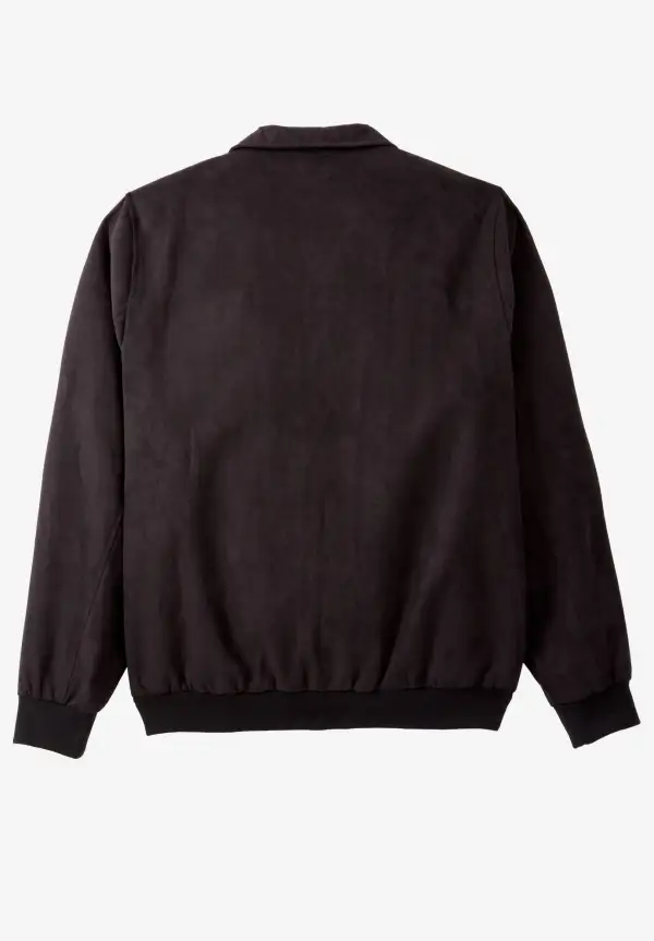 Microsuede Bomber Jacket