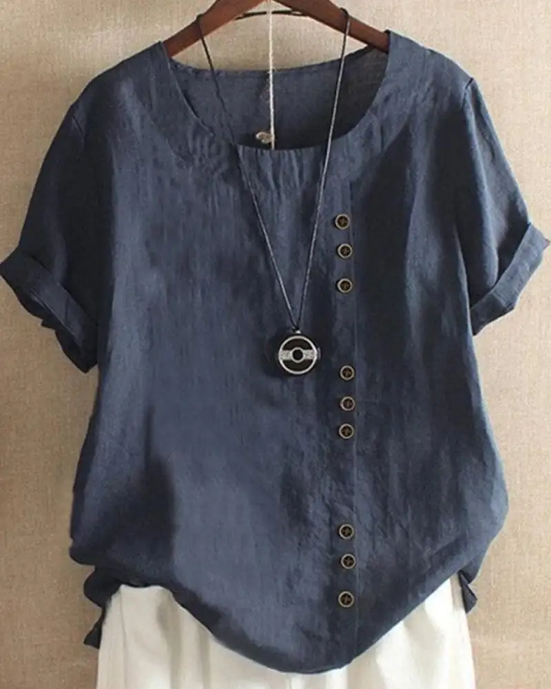 Linen Short Sleeve Casual Shirt