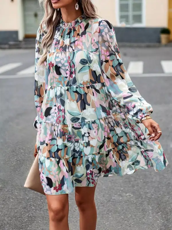 Modern Everyday Long Sleeve Mini Dress