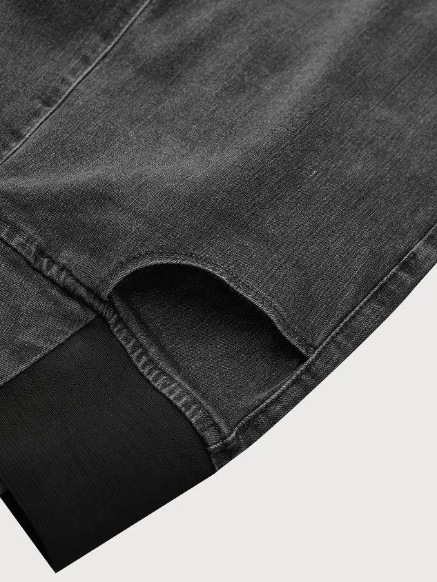 Women's Elasticity Waist Stretchy Loose Plain Denim Jeans