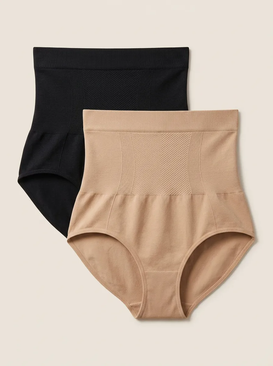 High-Rise Seamless Two-Pack Shapewear Briefs