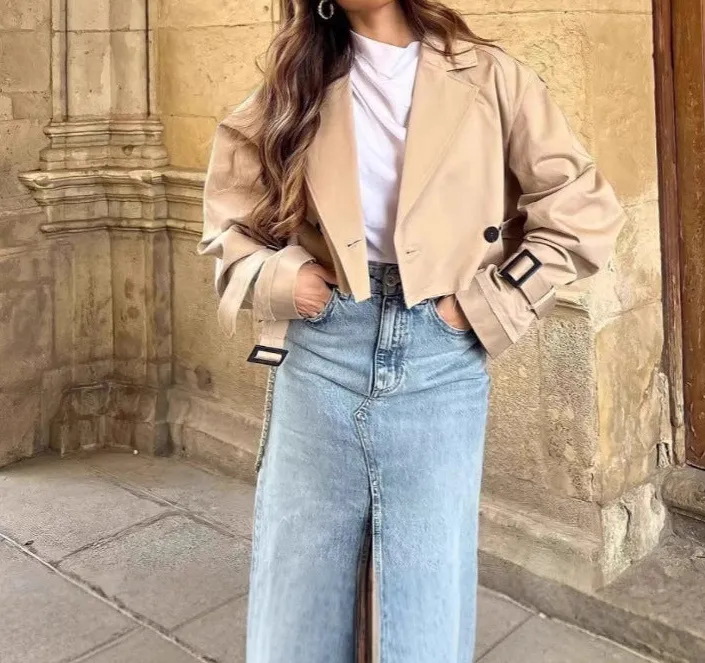 Refined Patch Pocket Trench Coat
