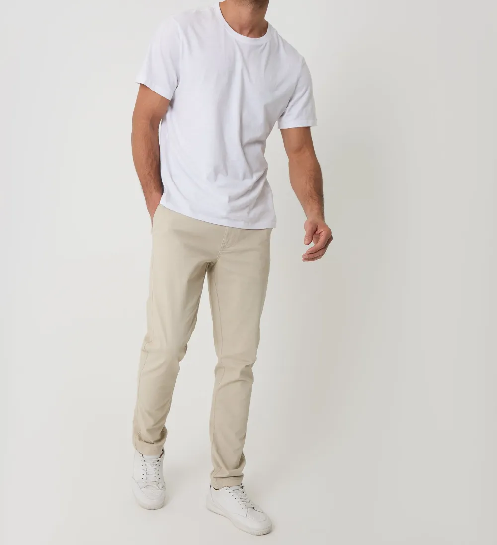 Men's Light Stone Slim-Fit Chino Pants