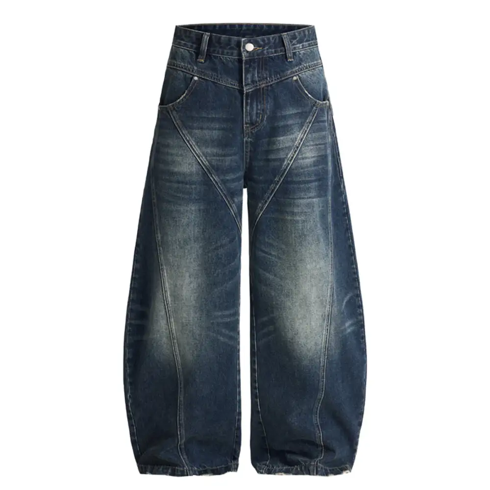 Relaxed Patchwork Denim Jeans