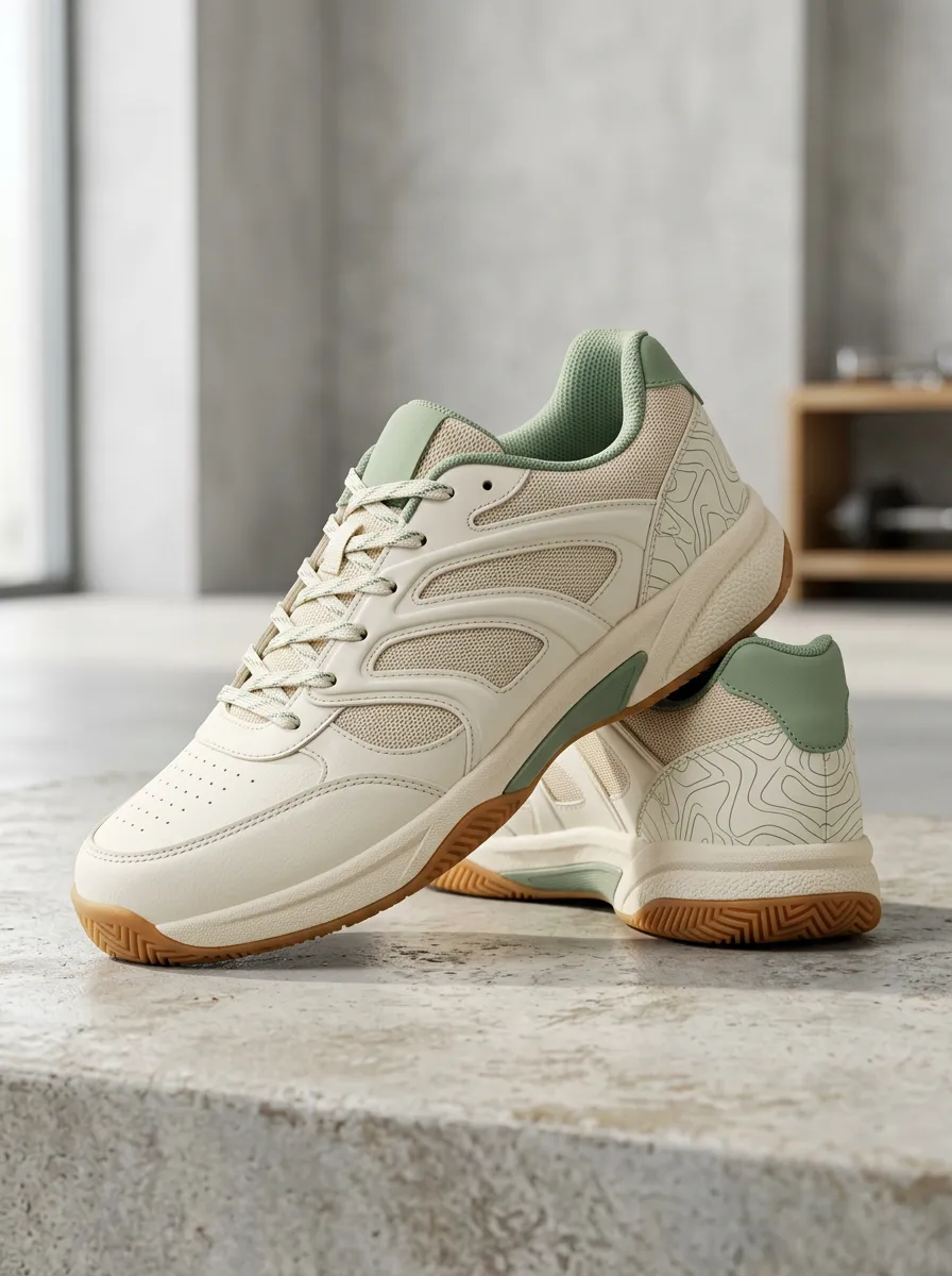 Women's Minimalist Topographic Pattern Printed Sneakers