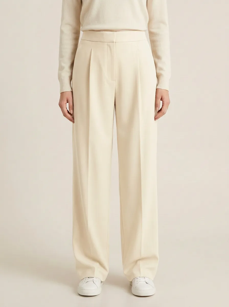 Everyday Printed Wide-Leg Trousers