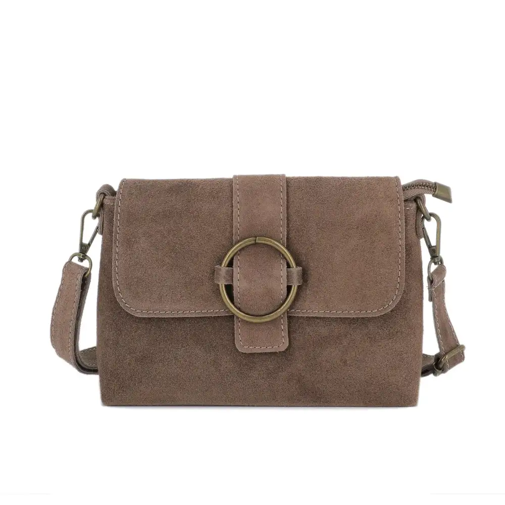 Suede Compact Crossbody Bag