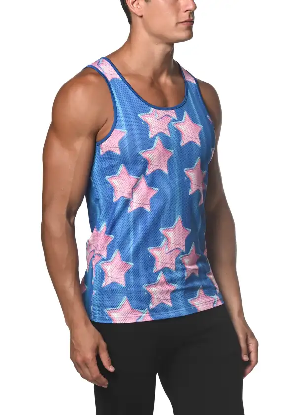 Heritage Printed Mesh Tank Top