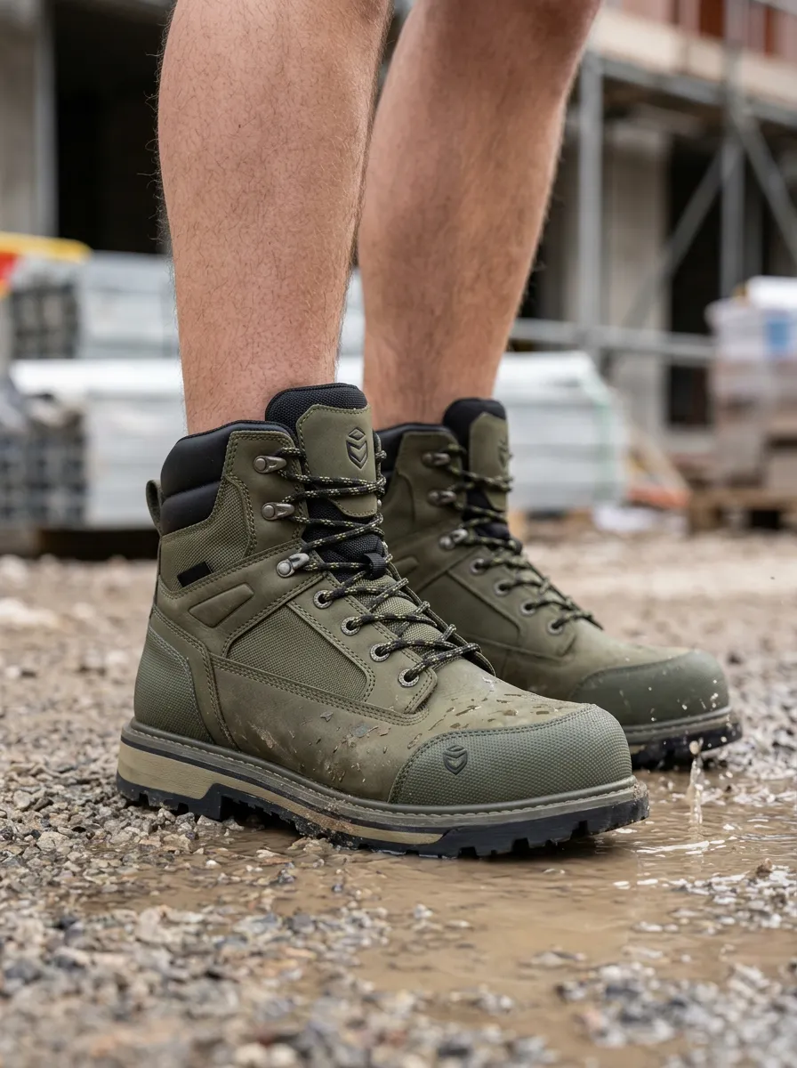 Relaxed Tactical Outdoor Look Men' Waterproof Work Boots