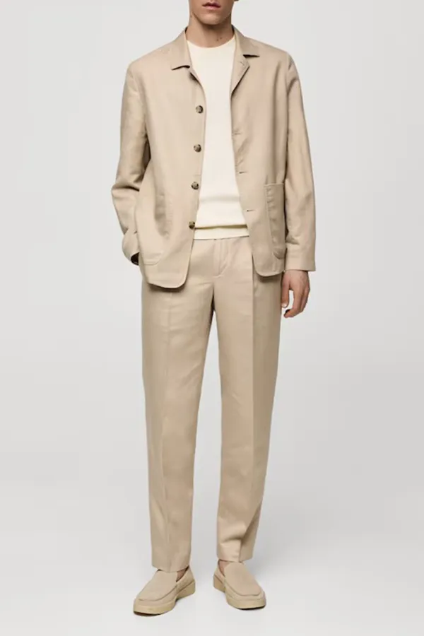 Lyocell Linen Overshirt With Pockets