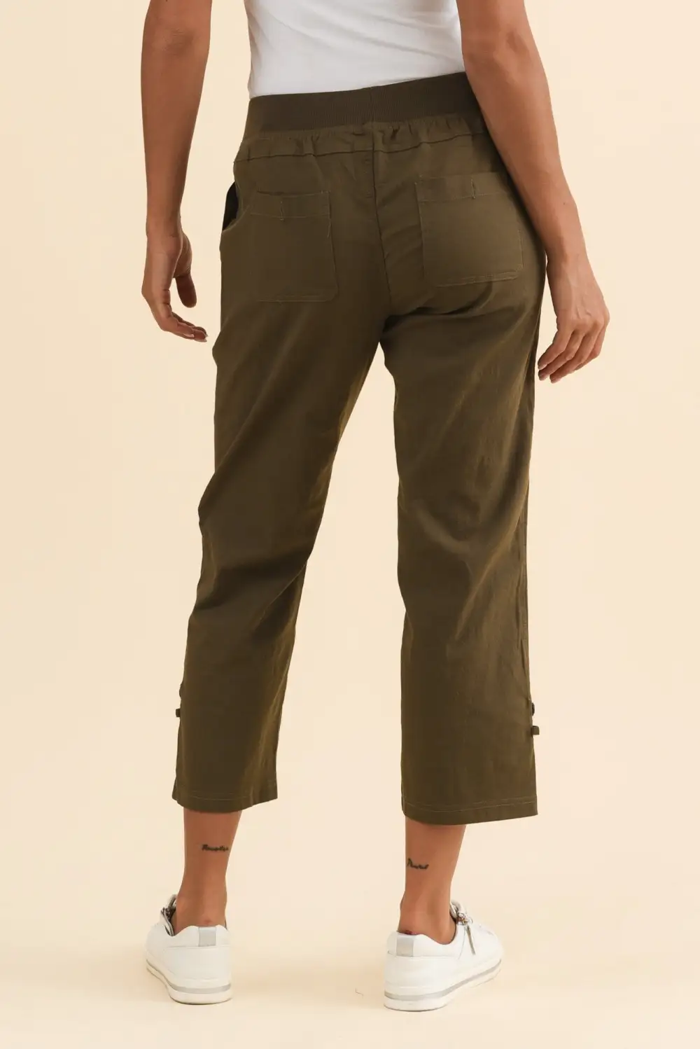 Mid Rise Drawstring Cargo Pants
